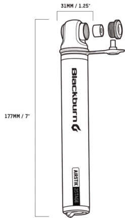 Blackburn Mini-pompe AirStik 2Stage -Vélos Équip Magasin 353100 001 4