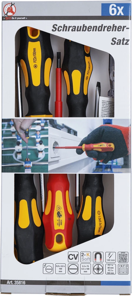 Kraftmann - Jeu De Tournevis 6 Pièces 2 Kraftmann - Jeu De Tournevis 6 Pièces – Image 2