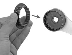 Katana BBW-2 Clé Pour Palier De Pédalier Hollowtech II Avec Clé Pour Capuchon Anti-poussière -Vélos Équip Magasin Katana BBW 2 Innenlagerschlussel Hollowtech II mit Staubkappenschlussel 10369 d