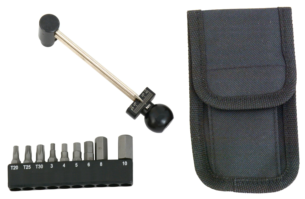 Clé Dynamométrique Miniature Comp 1/4" 1-10 Nm Avec Embouts 1 Clé Dynamométrique Miniature Comp 1/4" 1-10 Nm Avec Embouts