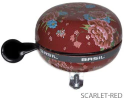 BASIL Sonnette De Vélo Bloom 80mm -Vélos Équip Magasin basil bloom fahrradklingel 80 mm rot mit blumen